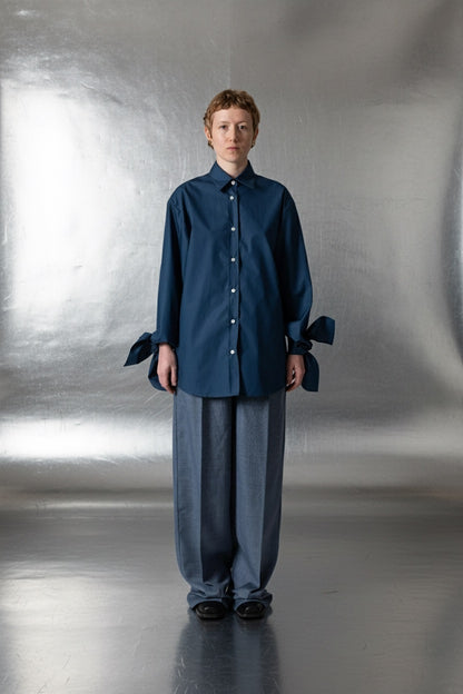 ADVENT SALE 18.12. / Bow Sleeve Shirt DAWN / dark dove