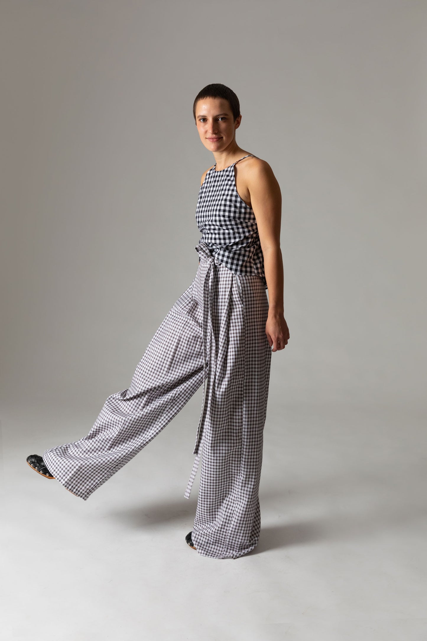 Palazzo Pants ONO / flimmer vichy