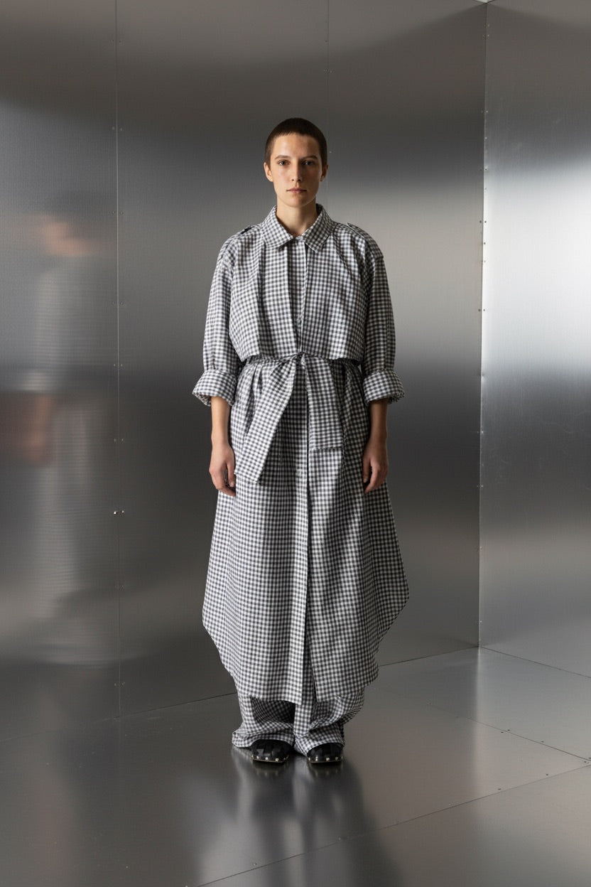 ADVENT SALE 12.12. / Trench Dress RAIN / flimmer vichy