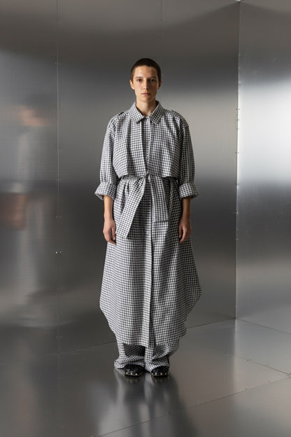 ADVENT SALE 12.12. / Trench Dress RAIN / flimmer vichy