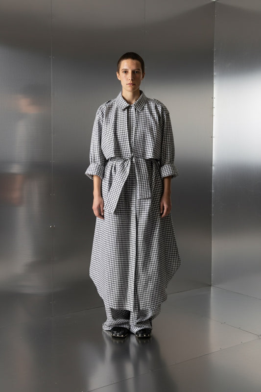 ADVENT SALE 12.12. / Trench Dress RAIN / flimmer vichy