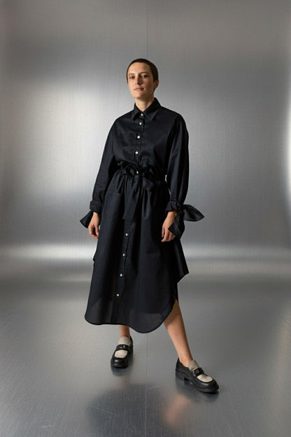 ADVENT SALE 8.12. / Shirt Skirt Midi TENET / eclipse black