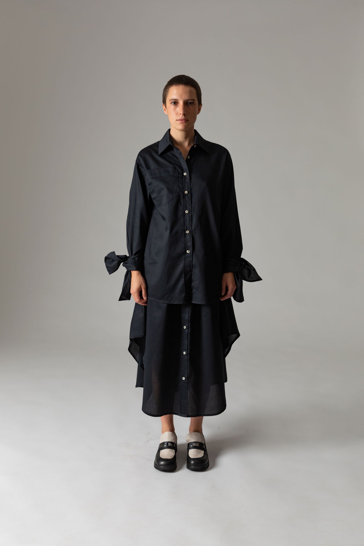 Shirt Skirt Midi TENET / eclipse black