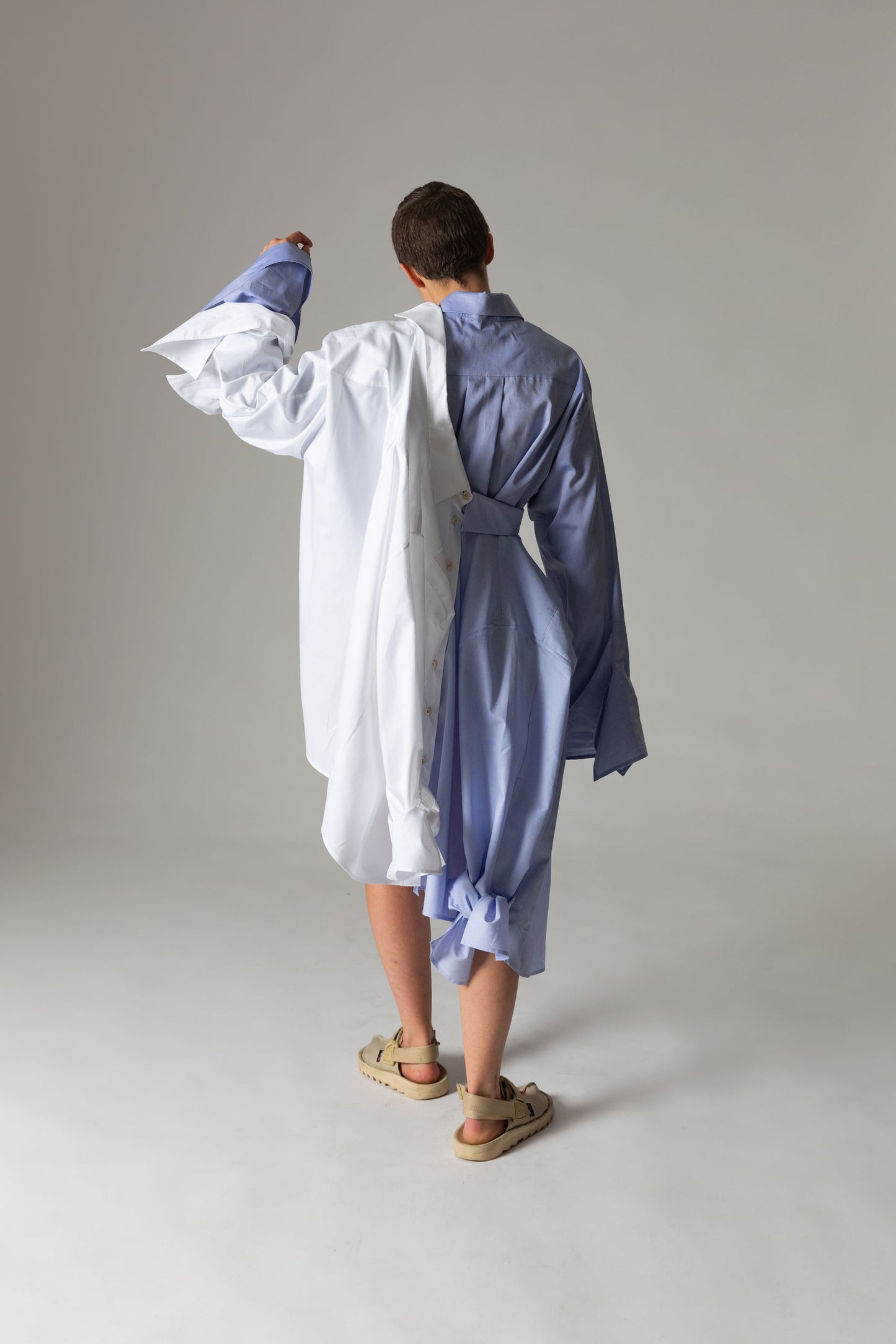 Bow Sleeve Shirt / cloudless blue