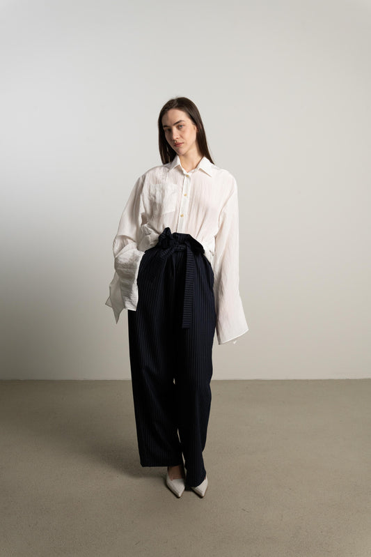 Ruffle Pants KUSH / night pinstripe