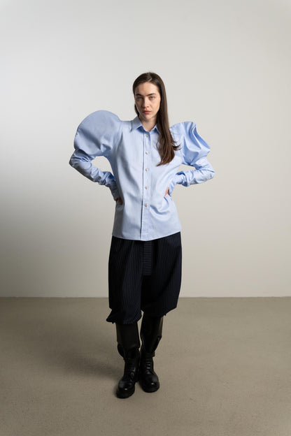 Puff Sleeve Shirt PYNTER / heavy cloud