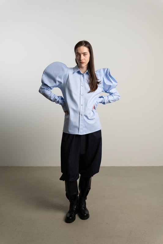 Puff Sleeve Shirt PYNTER / heavy cloud