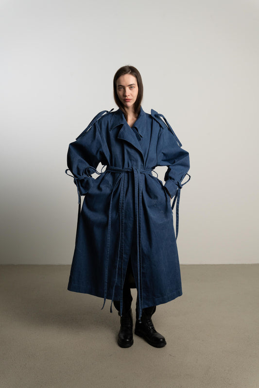 Strappy Trench PERL / rainshower
