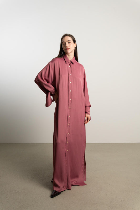 Bow Sleeve Maxi Dress LAZA / praliné