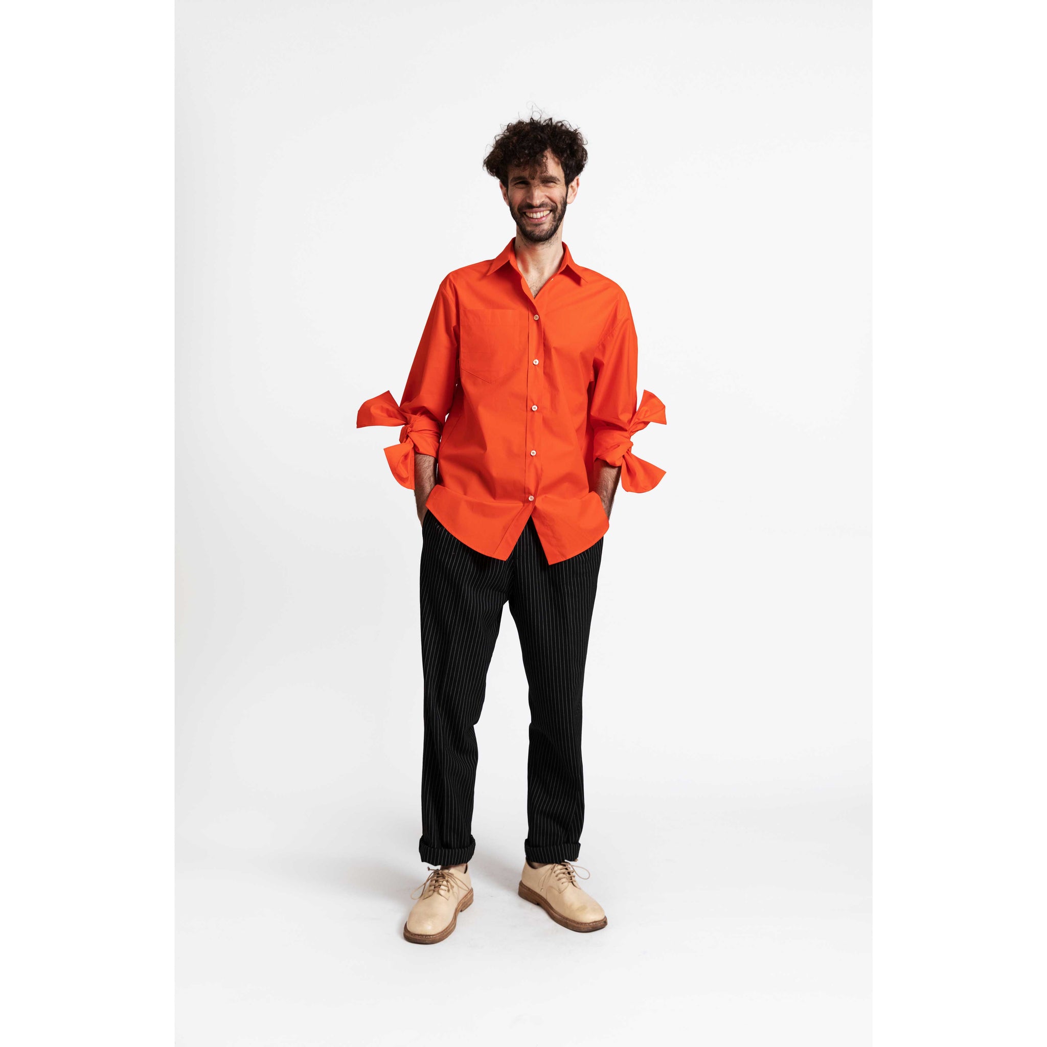 Bow Sleeve Shirt / phoenix orange