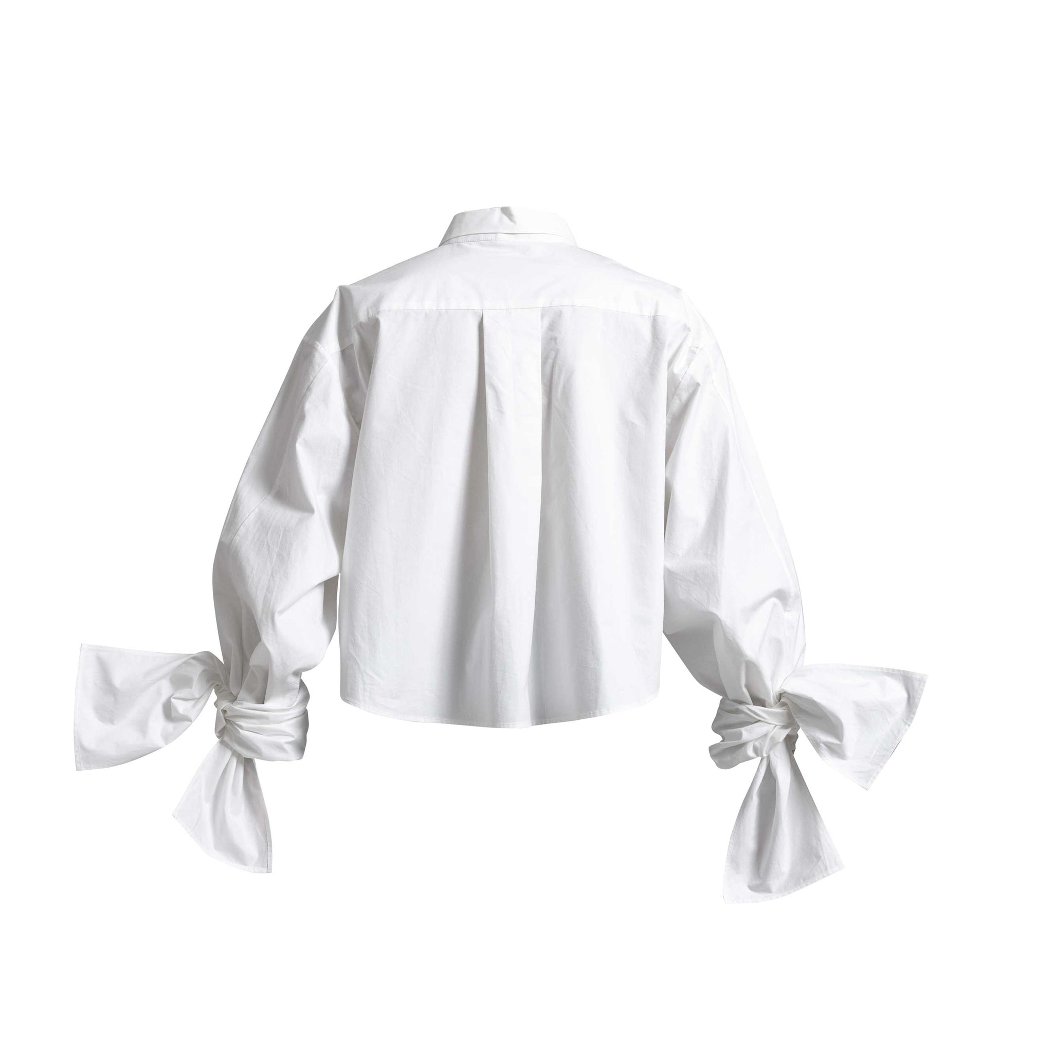Bow Sleeve Crop Shirt / paper
