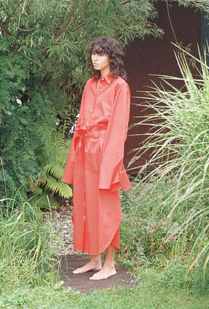 Shirt Skirt Midi / phoenix orange