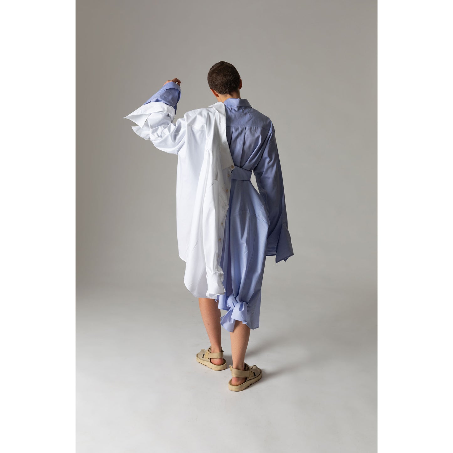 Bow Sleeve Shirt / cloudless blue