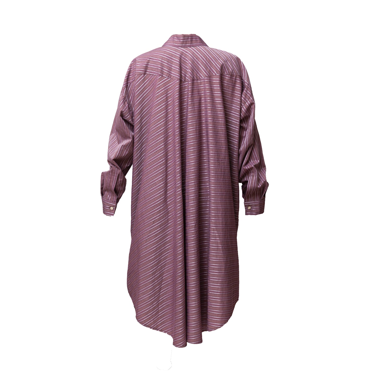 Floaty Back Shirt Dress / berry ice stripes