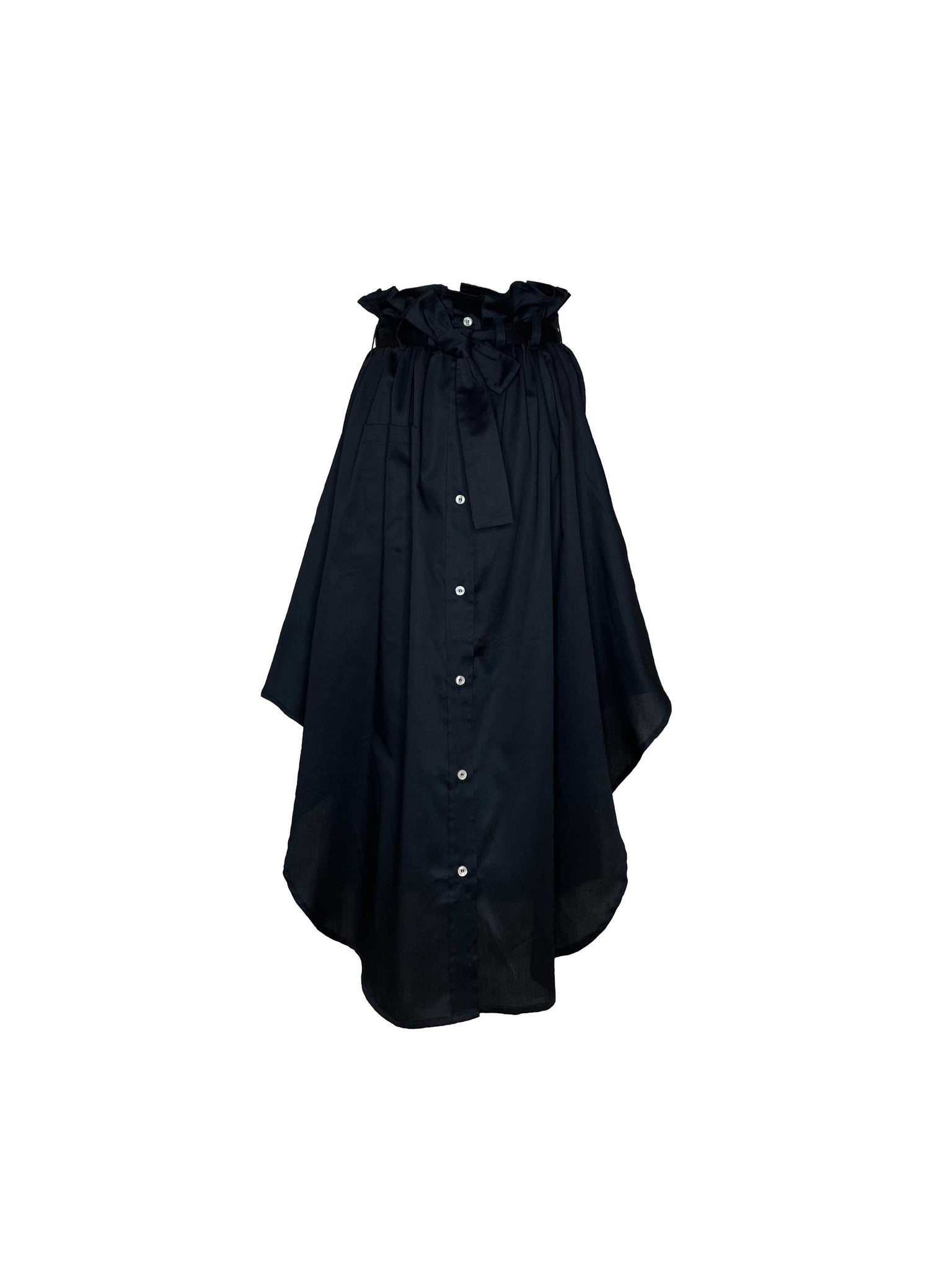Shirt Skirt Midi / eclipse black
