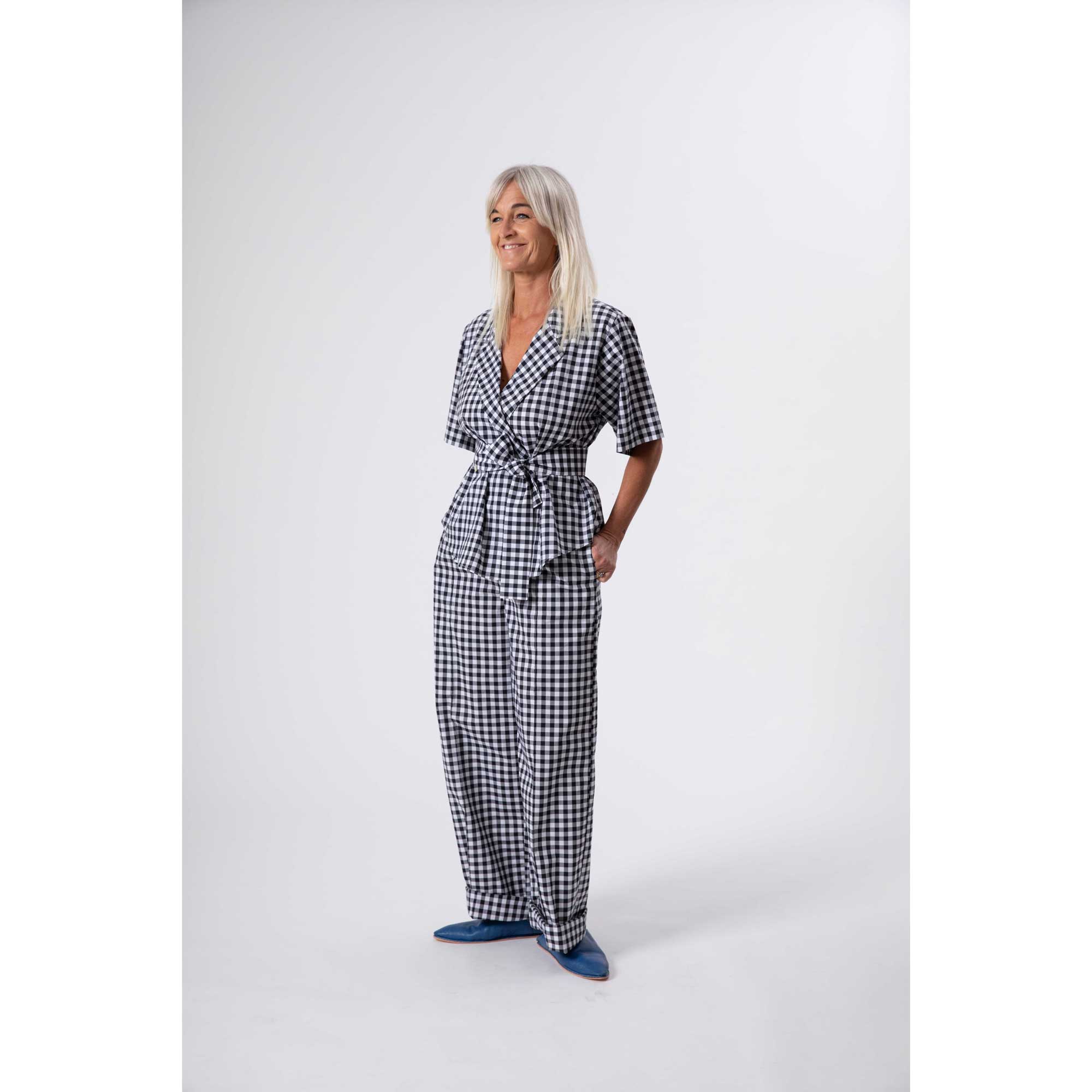 Track Suit Pants / vichy bardot black