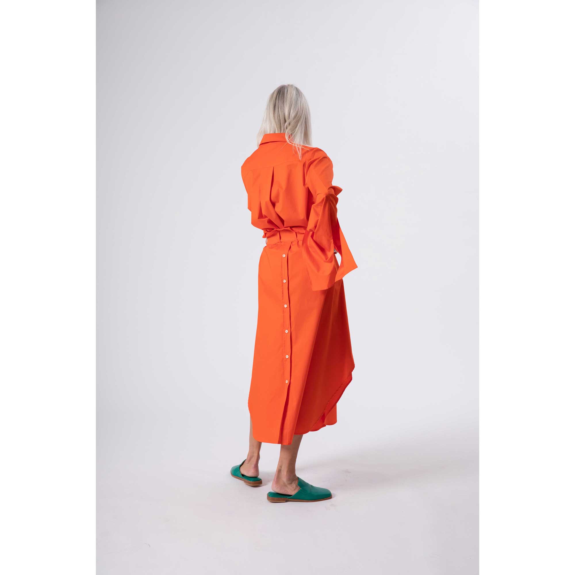Shirt Skirt Midi / phoenix orange