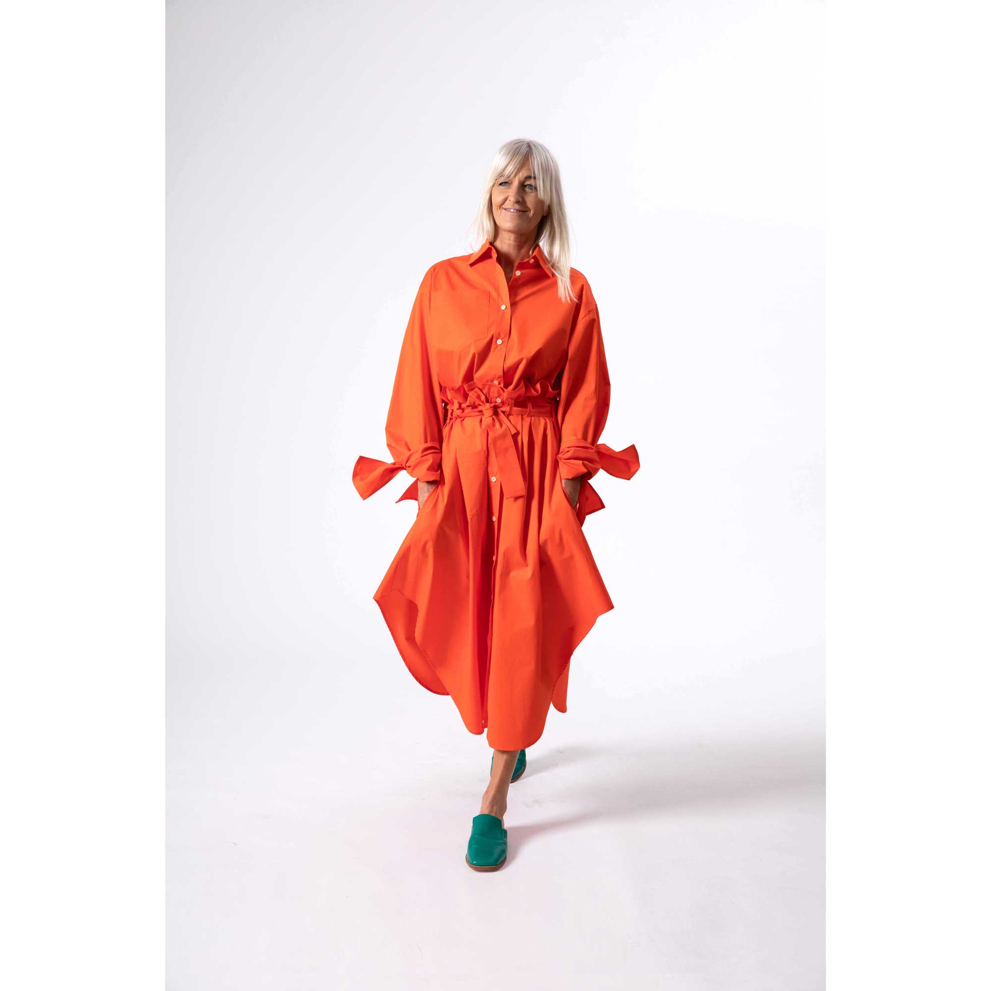 Shirt Skirt Midi / phoenix orange