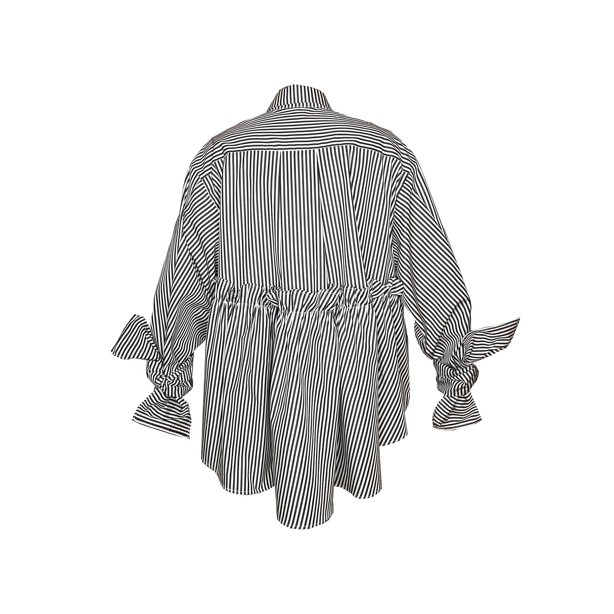 Bow Sleeve Cake Shirt / sunshade stripes