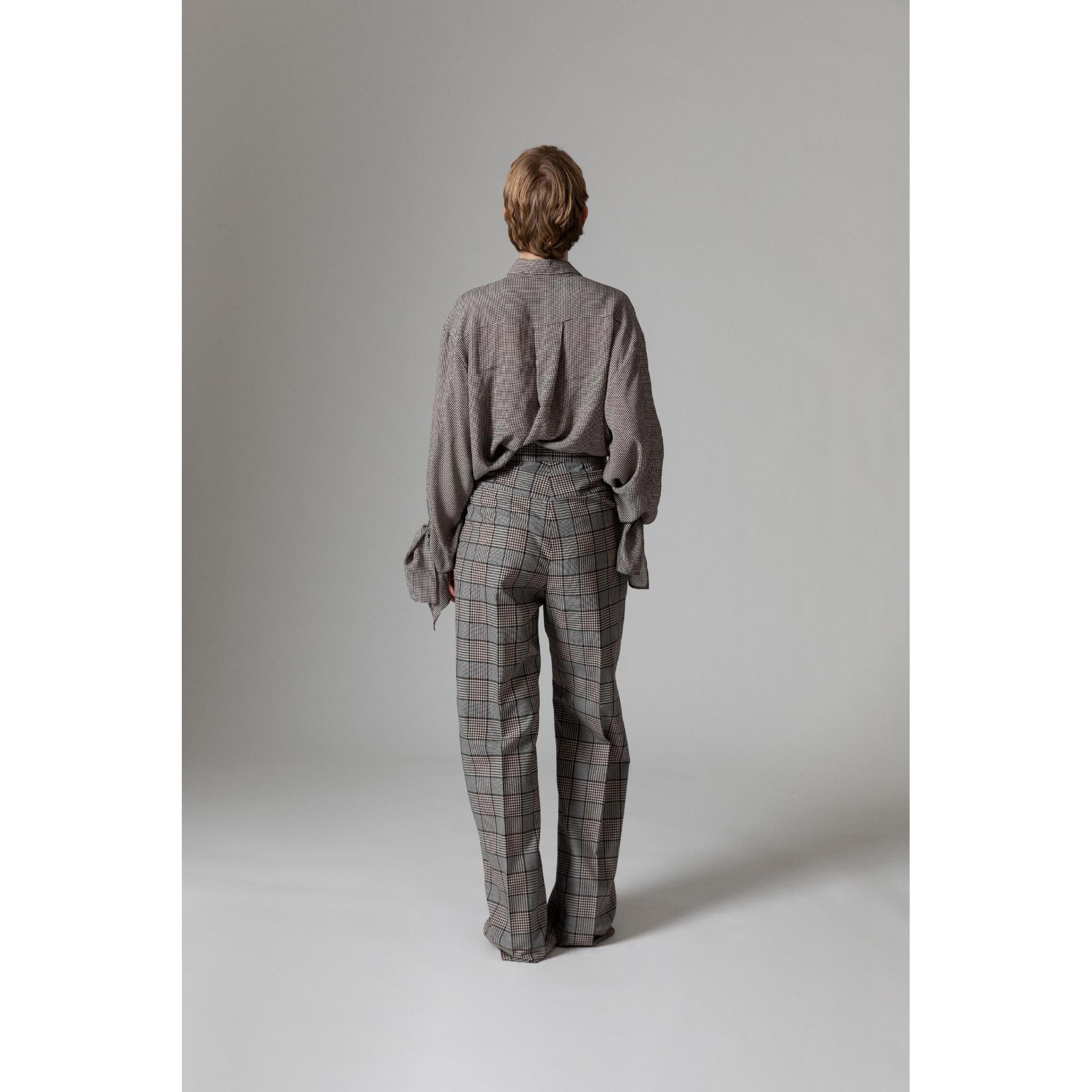 Suit Pants Straight / library check