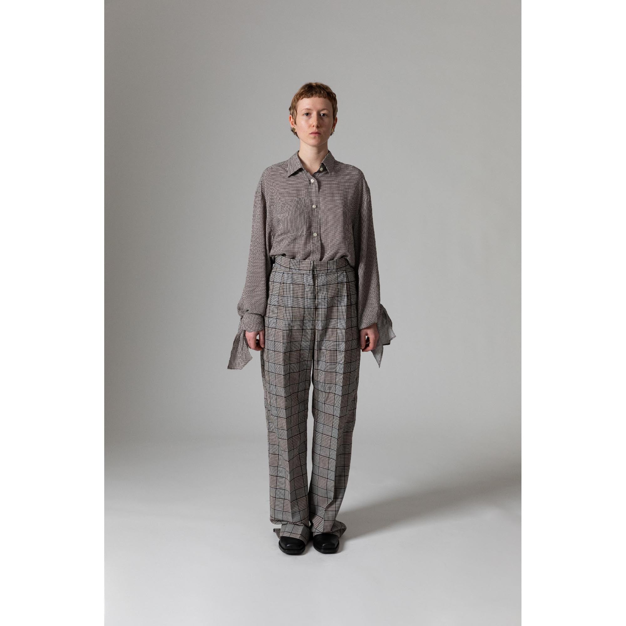 Suit Pants Straight / library check