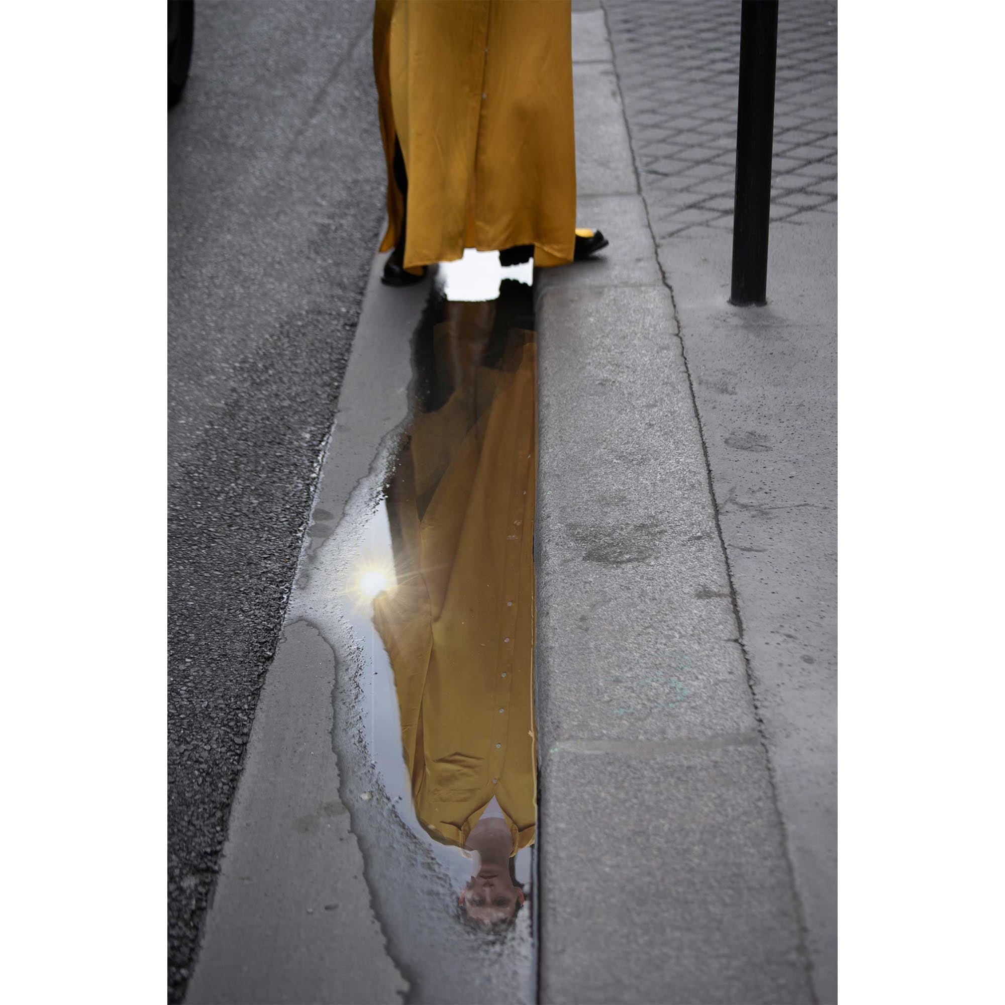Bow Sleeve Maxi Dress / liquid gold