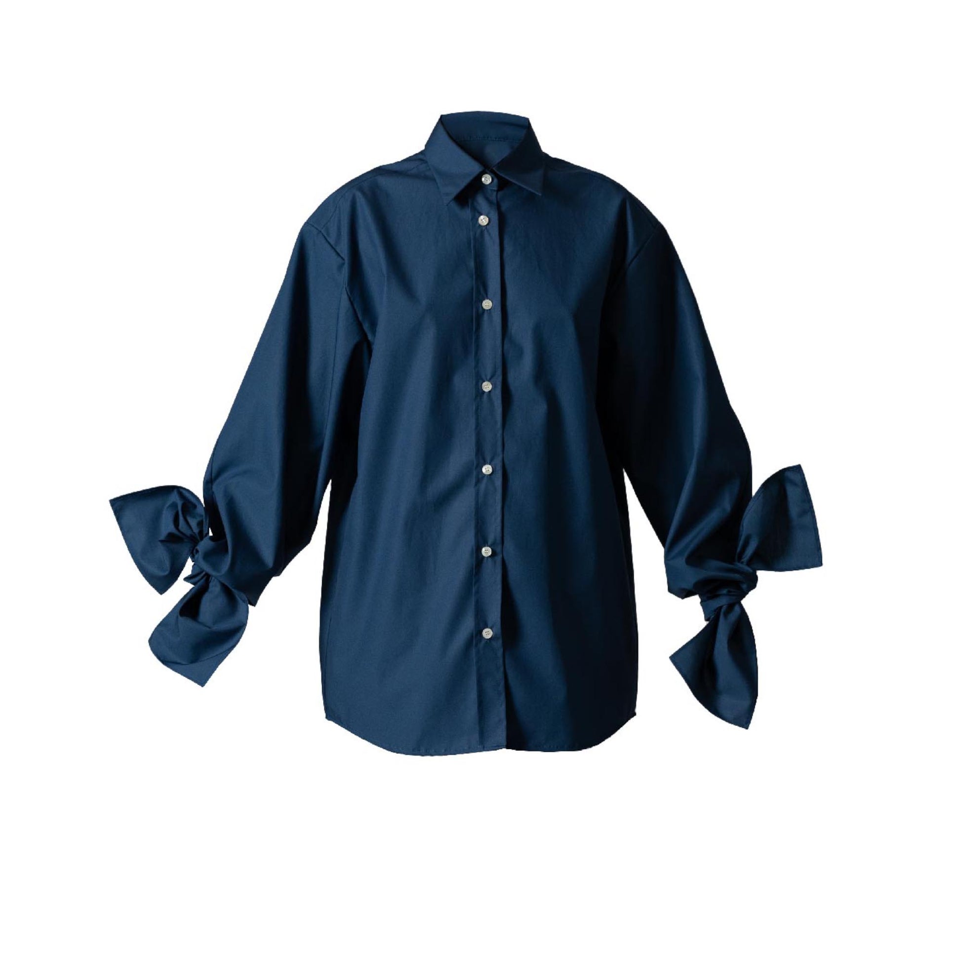 bluse blau Baumwolle unisex faire Produktion 