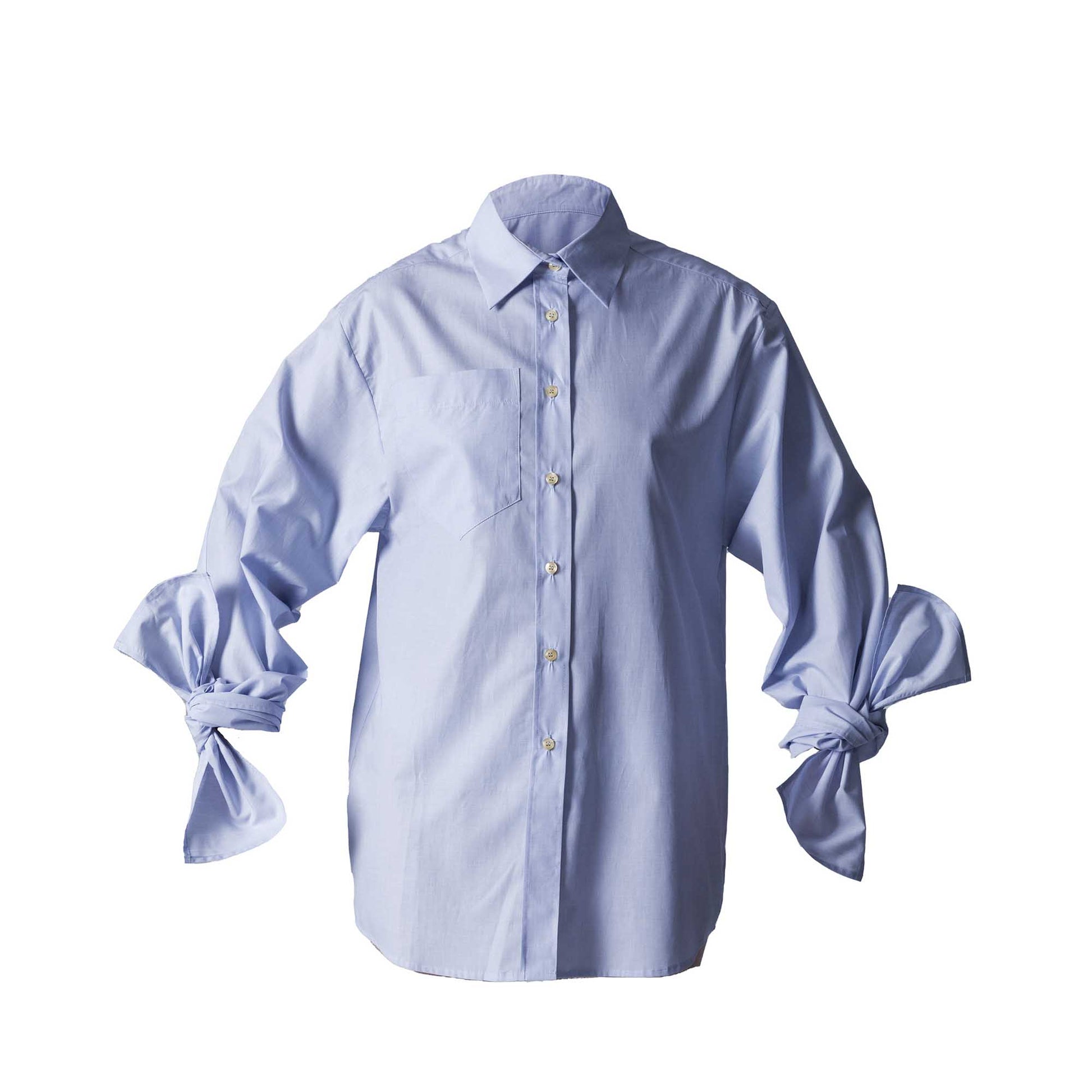 bluse hellblau Baumwolle unisex faire Produktion 