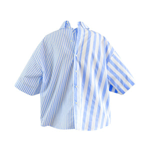 Twin Button Shirt / twin stripes